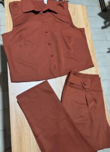 0430 - Conjunto Liso com Calça e Colete - ¨6119